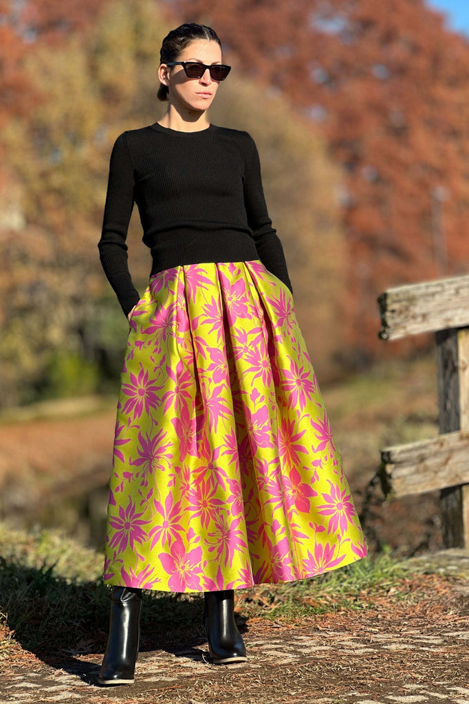 AMERI ★ UND BOTANICAL JACQUARD SKIRT Ameri（アメリ）の「UND BOTANICAL JACQUARD SKIRT（スカート）」 - WEAR
