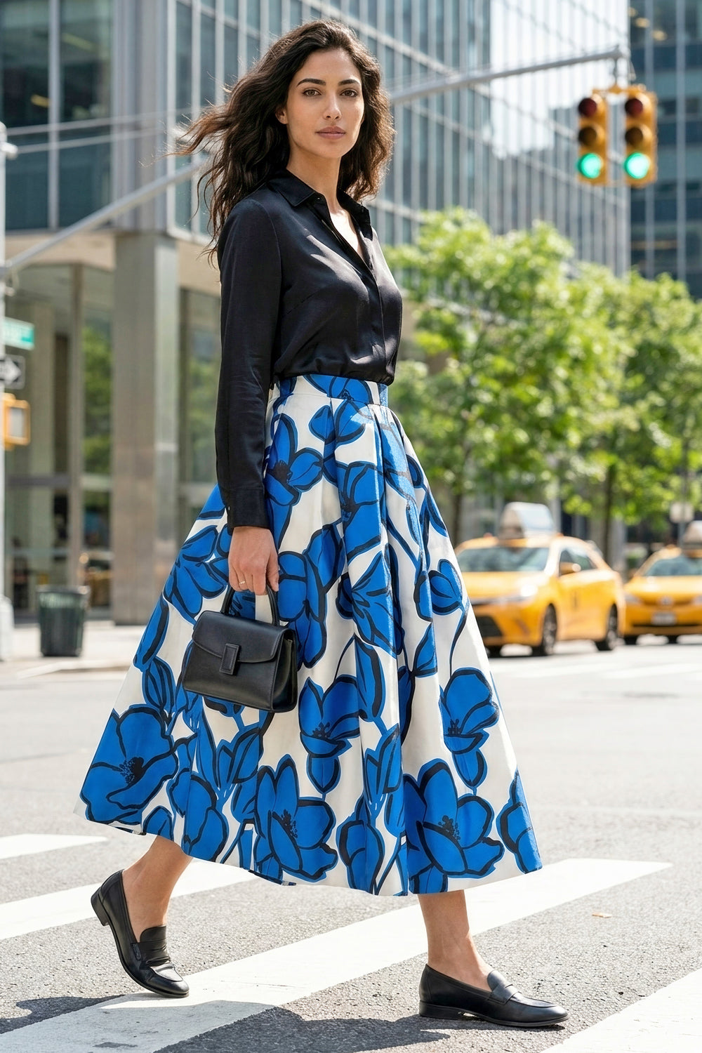 Luna K Paint Blue Skirt