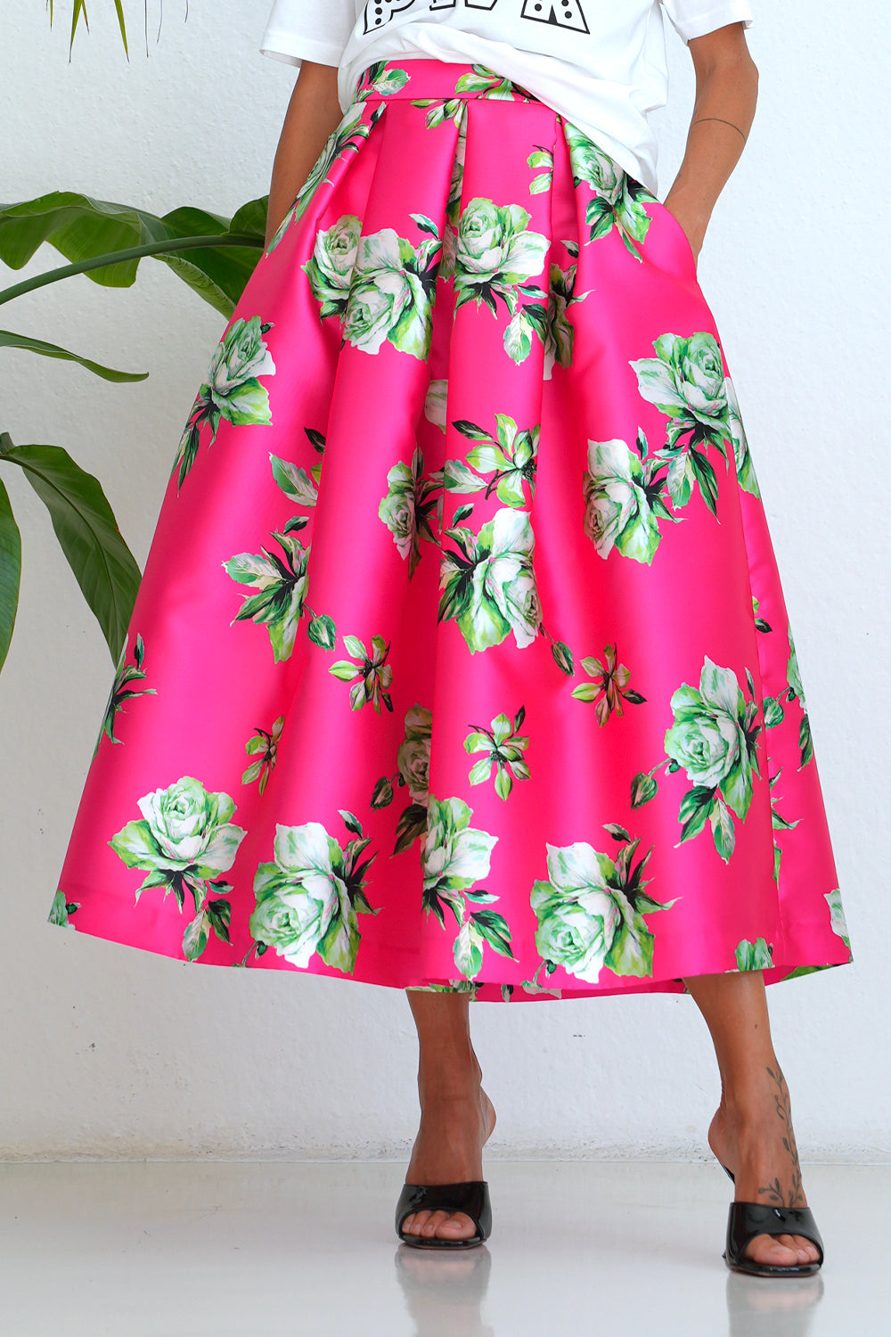 Gonna Mikado Fucsia - Roses