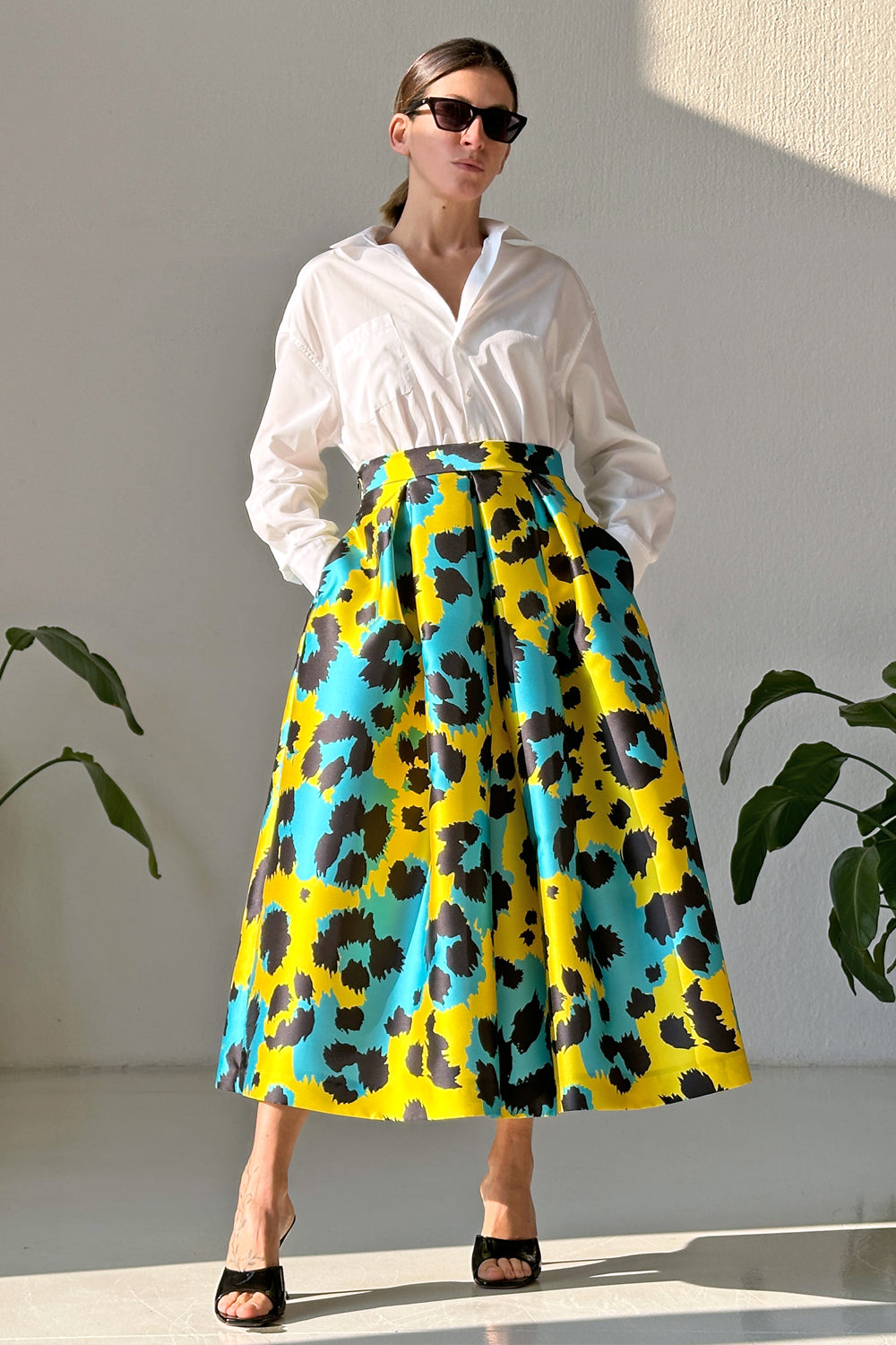 Gonna Animalier Yellow Azur