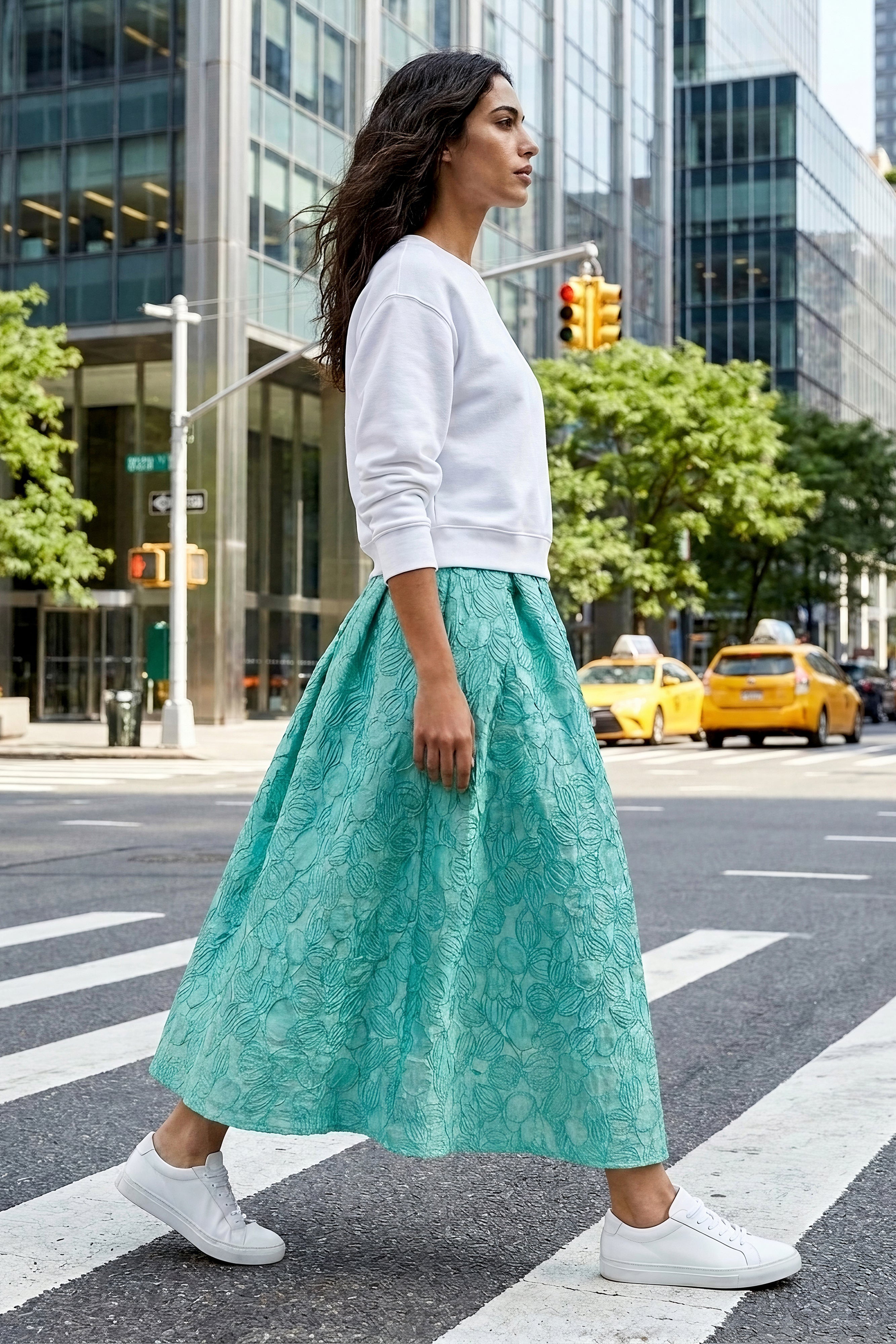 JQ Flower Green Moon Skirt